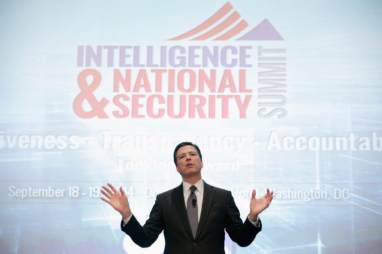 FBI Director James Comey Speaks At Intelligence And National Security Summitt